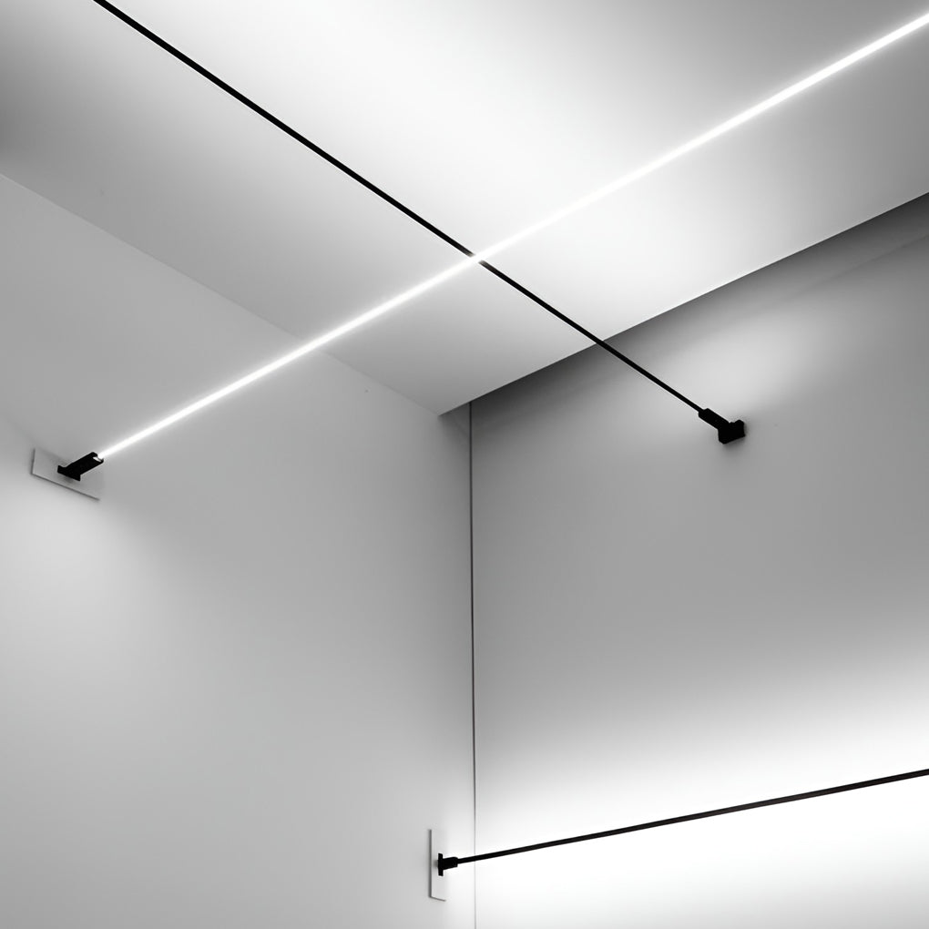 Draaibare Plafondlamp met Vlak Ontwerp en Flexibele Lichtlijn