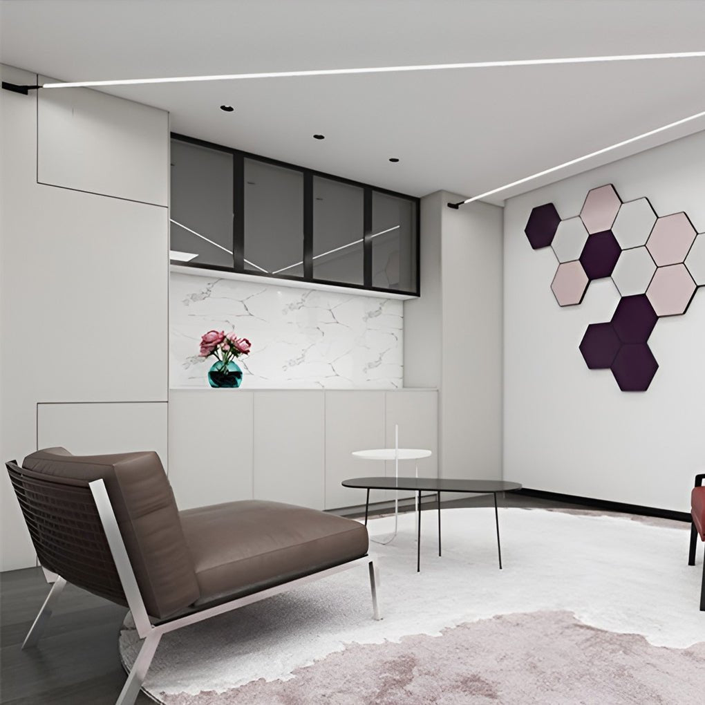 Draaibare Plafondlamp met Vlak Ontwerp en Flexibele Lichtlijn