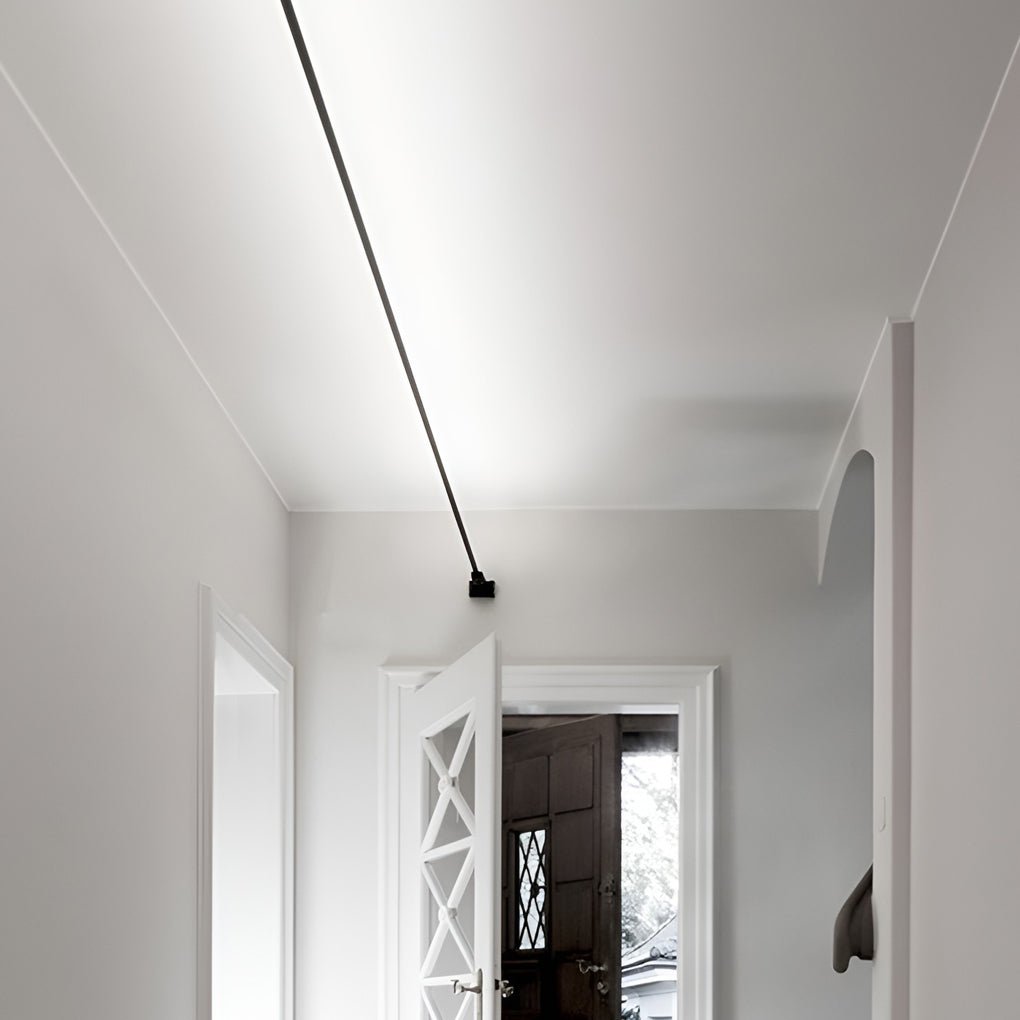 Draaibare Plafondlamp met Vlak Ontwerp en Flexibele Lichtlijn