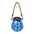 Solar Buitenlamp Met Gekleurd Glas En Sfeervolle Lichtpatronen