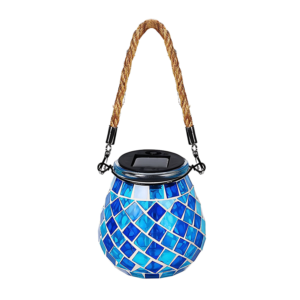 Solar Buitenlamp Met Gekleurd Glas En Sfeervolle Lichtpatronen