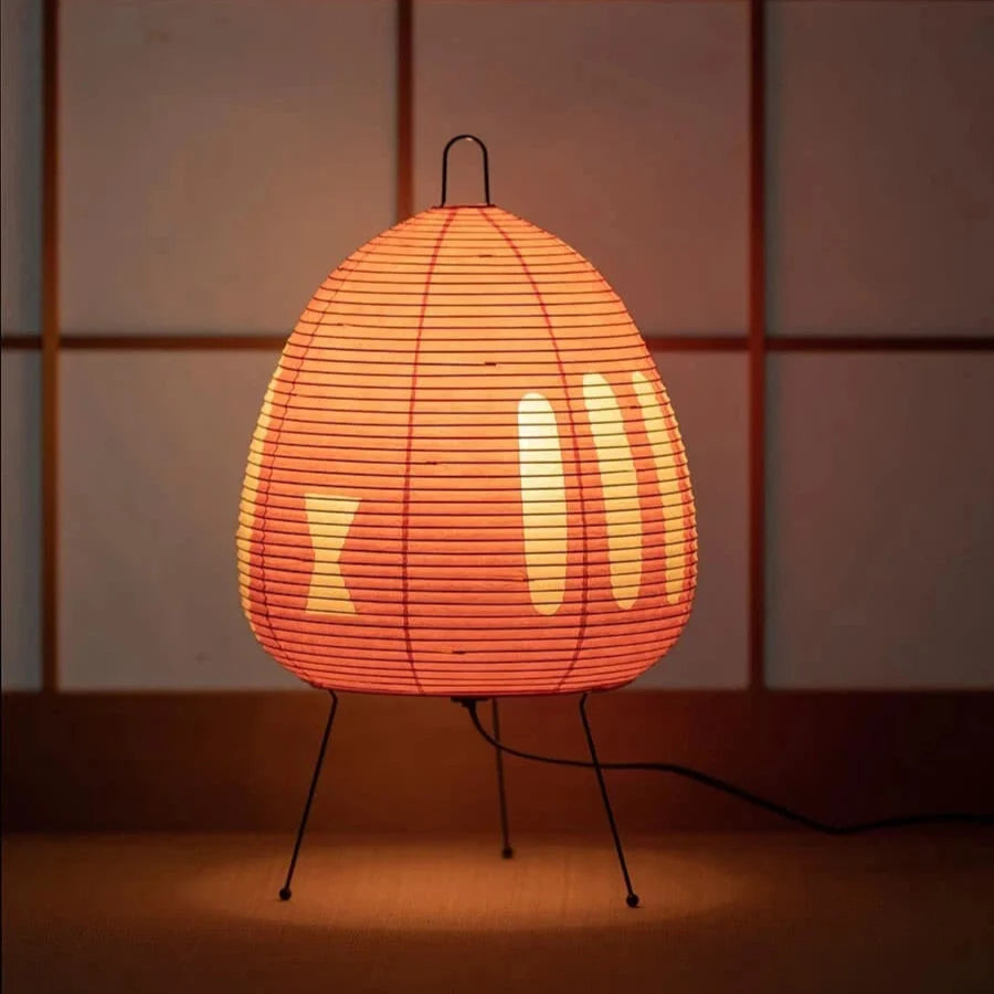 Japanse Tafellamp met Reispapier Kap en Rustgevend Warm Licht