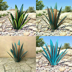 Metalen agave tuinsculptuur voor een decoratief tuinaccent