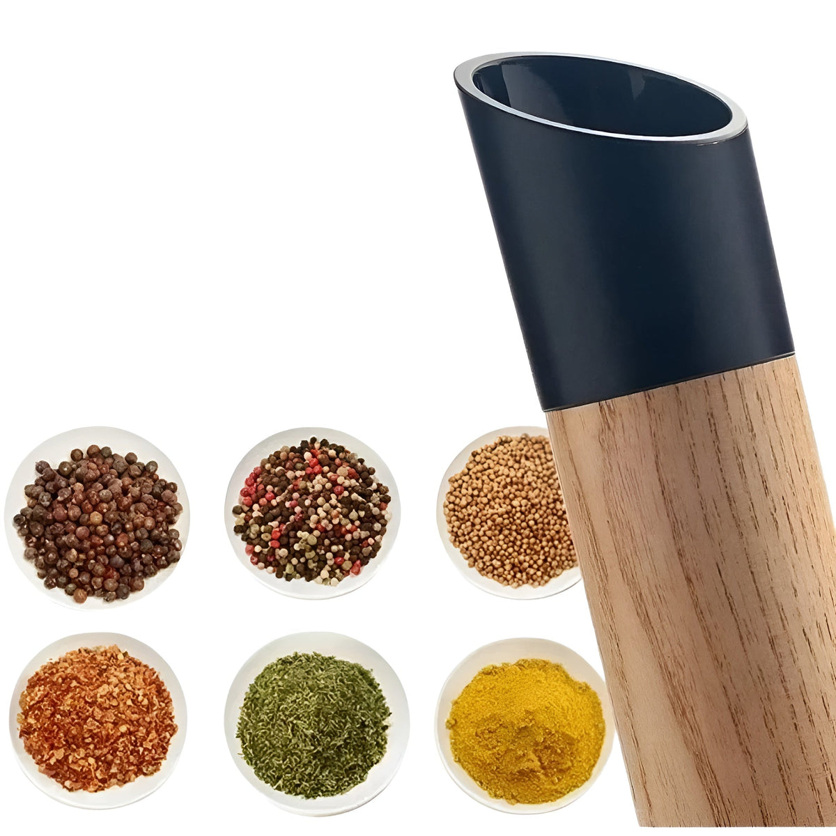 Houten Peper- En Zoutmolen Set Met Keramisch Maalwerk