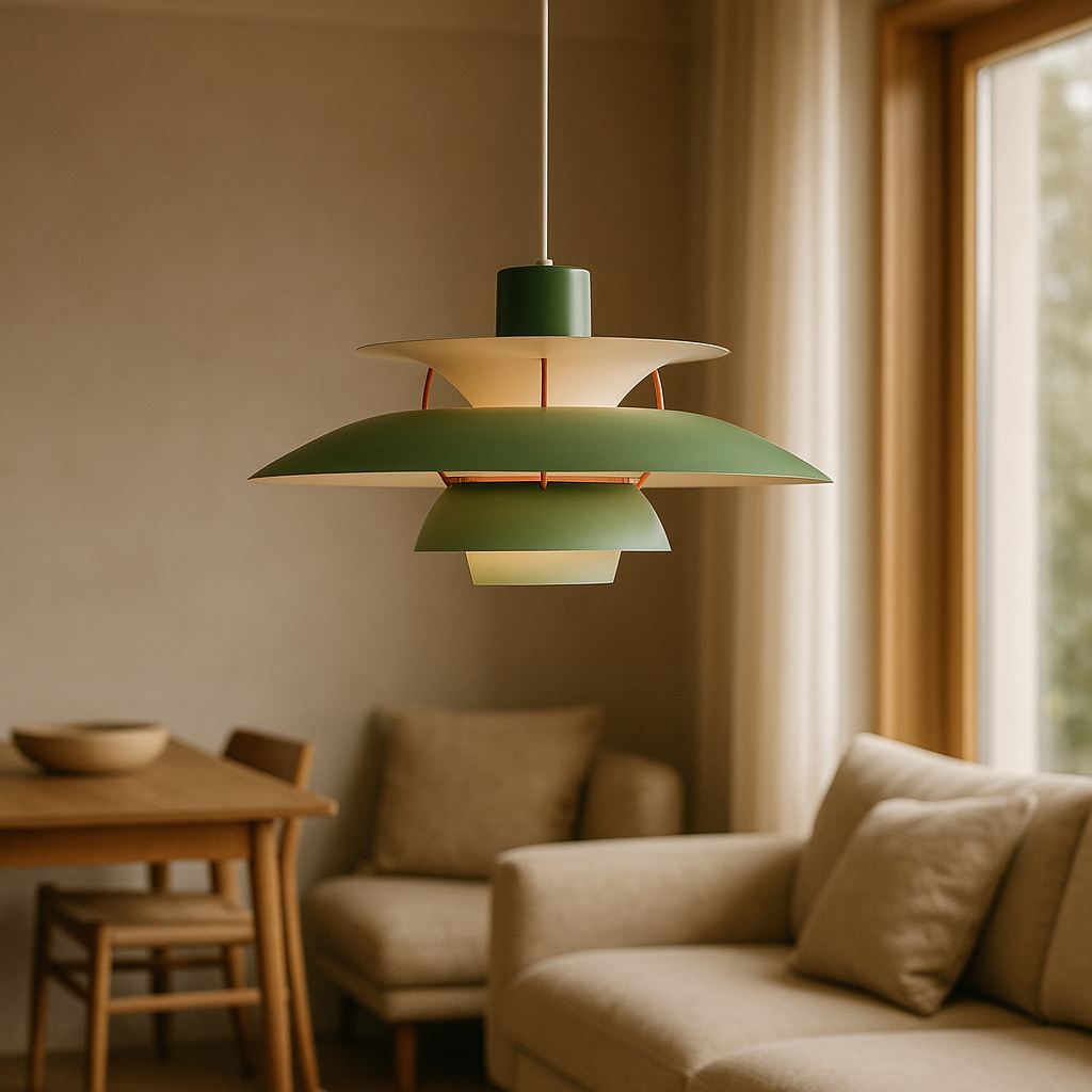 Scandinavische Plafondlamp met Strakke Minimalistische Vorm