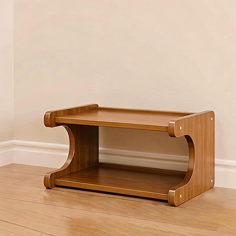 Scandinavisch Schoenenrek Met Open Planken Voor Compacte Opberging