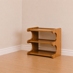 Scandinavisch Schoenenrek Met Open Planken Voor Compacte Opberging