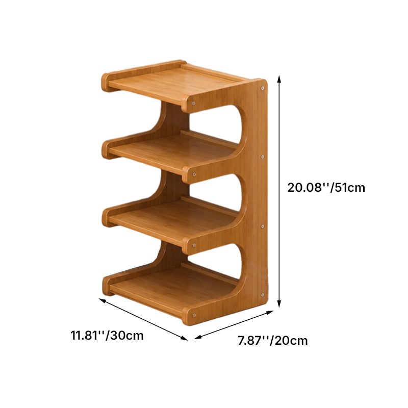 Scandinavisch Schoenenrek Met Open Planken Voor Compacte Opberging
