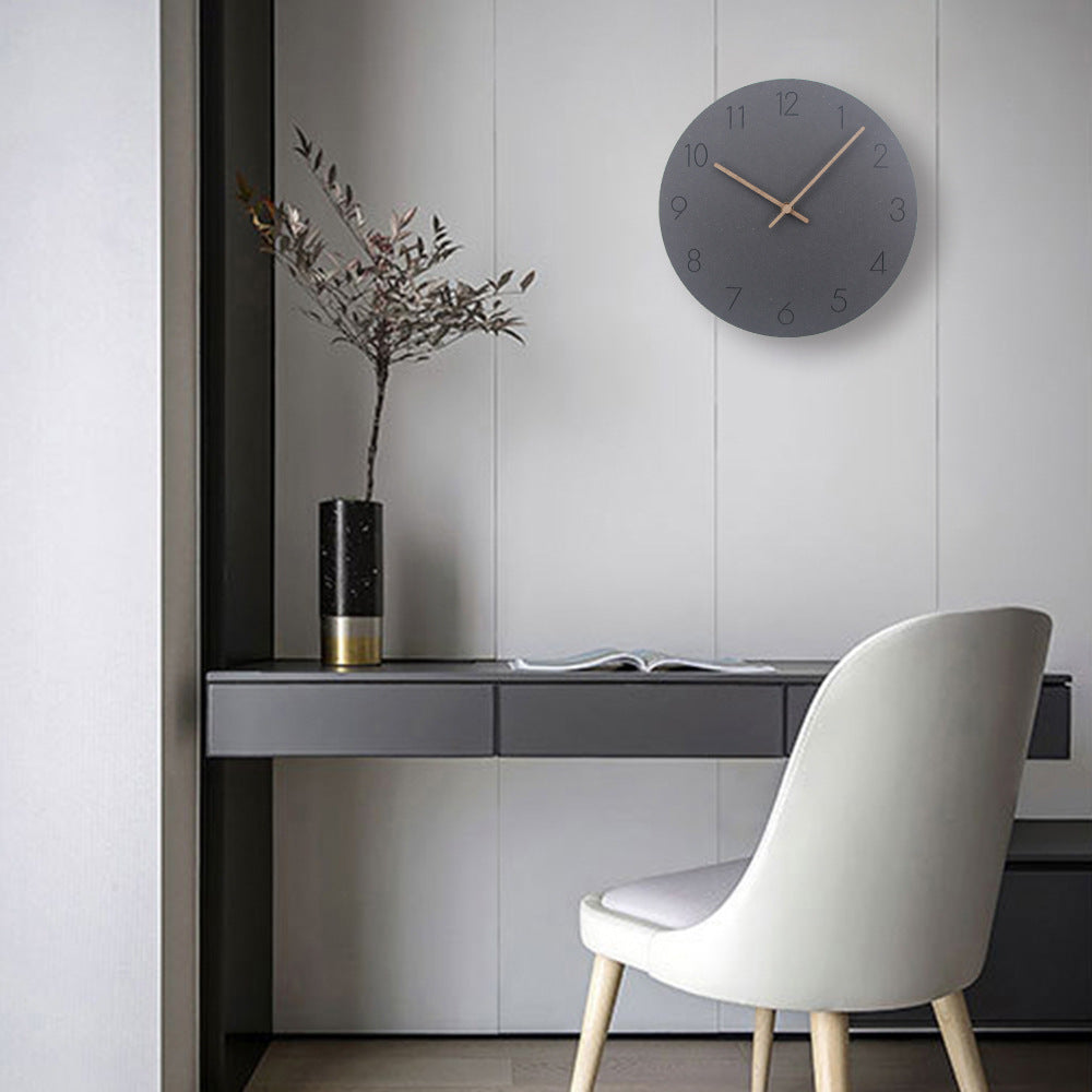 Scandinavische Wandklok met Stil Mechanisme en Minimalistisch Houten Ontwerp voor Rustige Interieurs