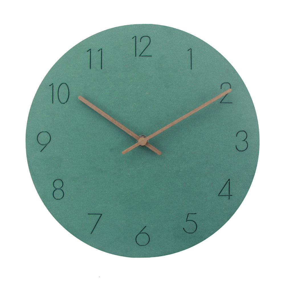 Scandinavische Wandklok met Stil Mechanisme en Minimalistisch Houten Ontwerp voor Rustige Interieurs