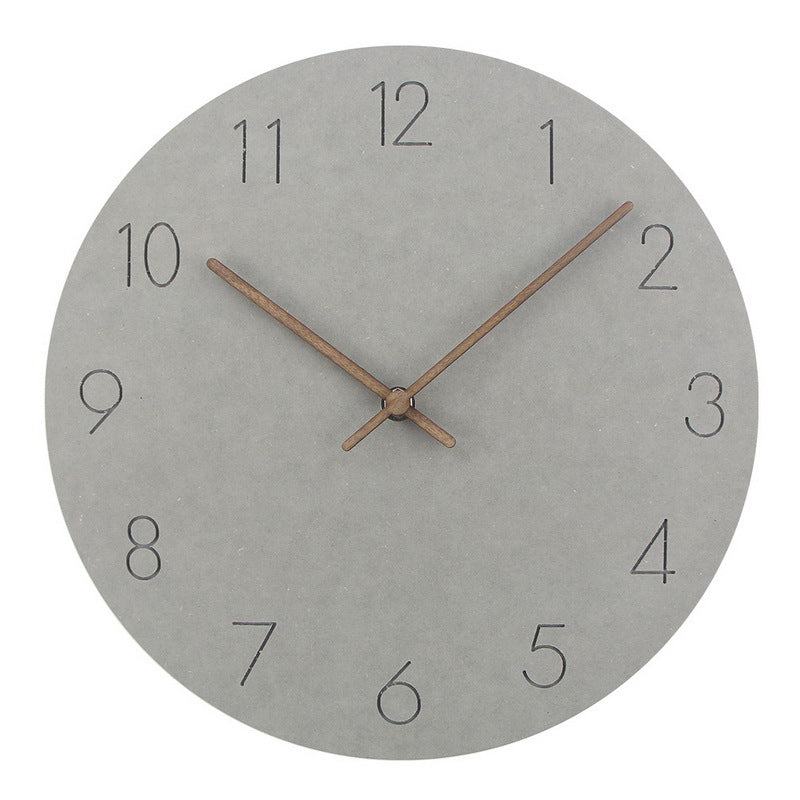 Scandinavische Wandklok met Stil Mechanisme en Minimalistisch Houten Ontwerp voor Rustige Interieurs