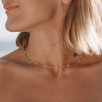 Choker met Minimalistische Ovale Details en Verlengkettinkje
