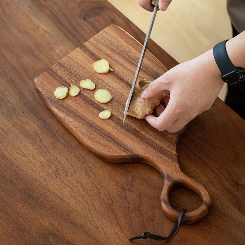 Walnoothouten Snijplank Met Dubbelzijdig Ontwerp En Tijdloze Uitstraling