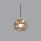 Hanglamp Met Glazen Bolkap In Transparant Of Amber