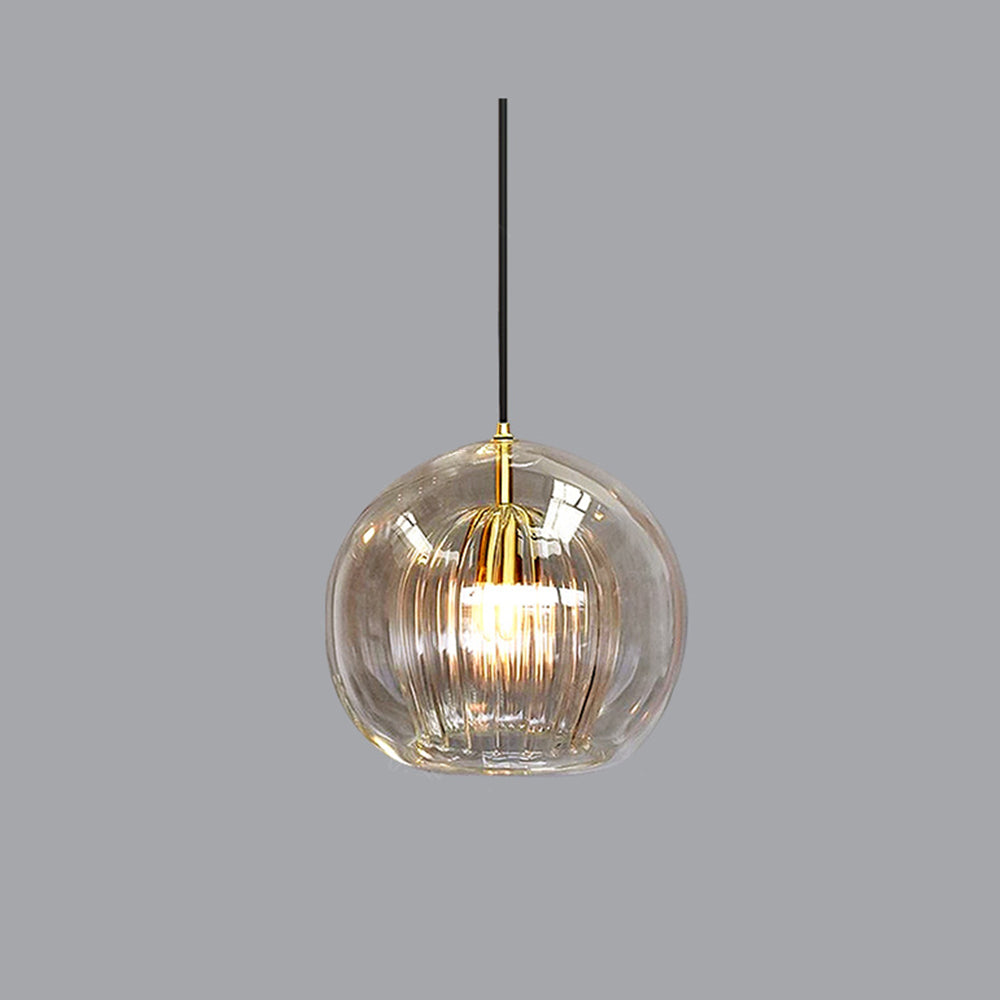 Hanglamp Met Glazen Bolkap In Transparant Of Amber