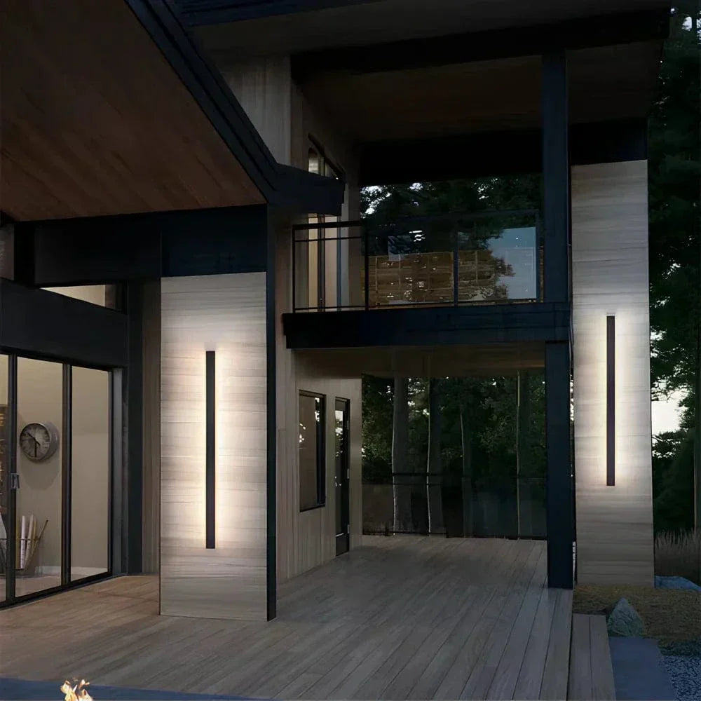 Moderne Aluminium Buitenwandlamp met Backlit Ontwerp voor Strakke Sfeerverlichting