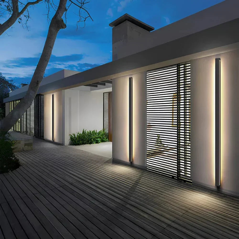 Moderne Aluminium Buitenwandlamp met Backlit Ontwerp voor Strakke Sfeerverlichting