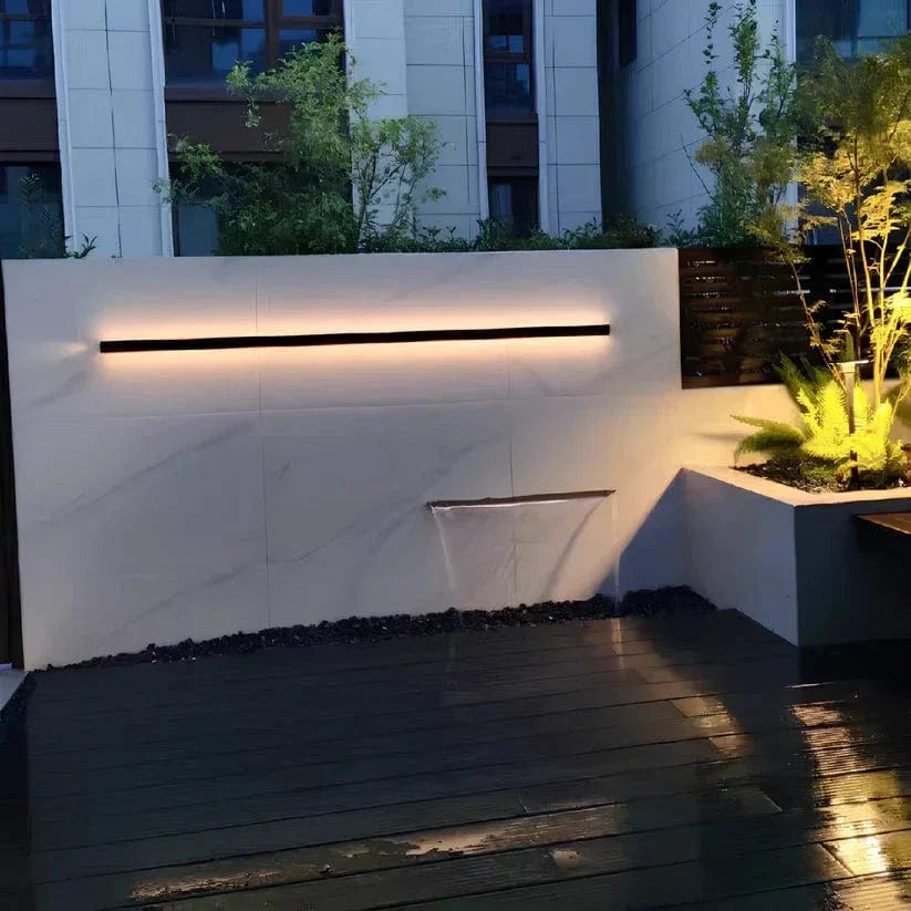 Moderne Aluminium Buitenwandlamp met Backlit Ontwerp voor Strakke Sfeerverlichting