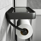 Luxe Wandrolhouder met Geïntegreerd Plankje voor Moderne Badkamerinrichting