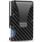 Kaartportemonnee Dun Model met Carbon Fiber en Metalen Clip