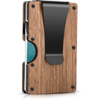 Kaartportemonnee Dun Model met Carbon Fiber en Metalen Clip