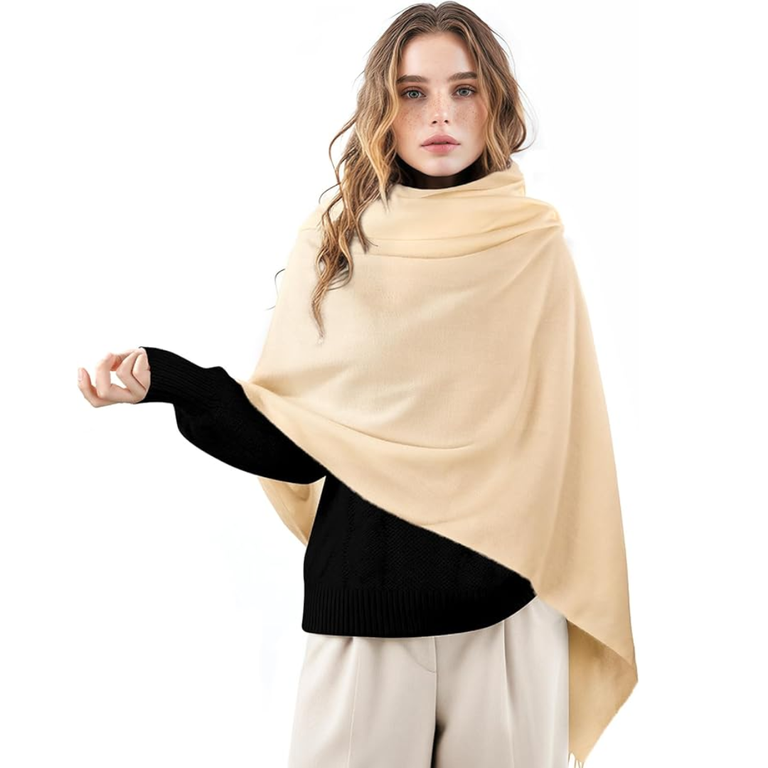 Dames Wintersjaal met Polyester en Zachte Luxe Drapeervorm