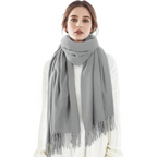 Dames Wintersjaal met Polyester en Zachte Luxe Drapeervorm