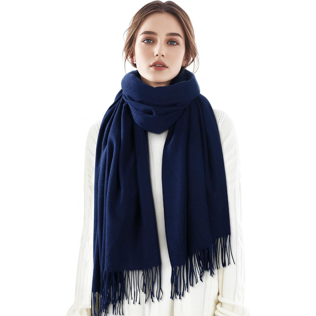 Dames Wintersjaal met Polyester en Zachte Luxe Drapeervorm