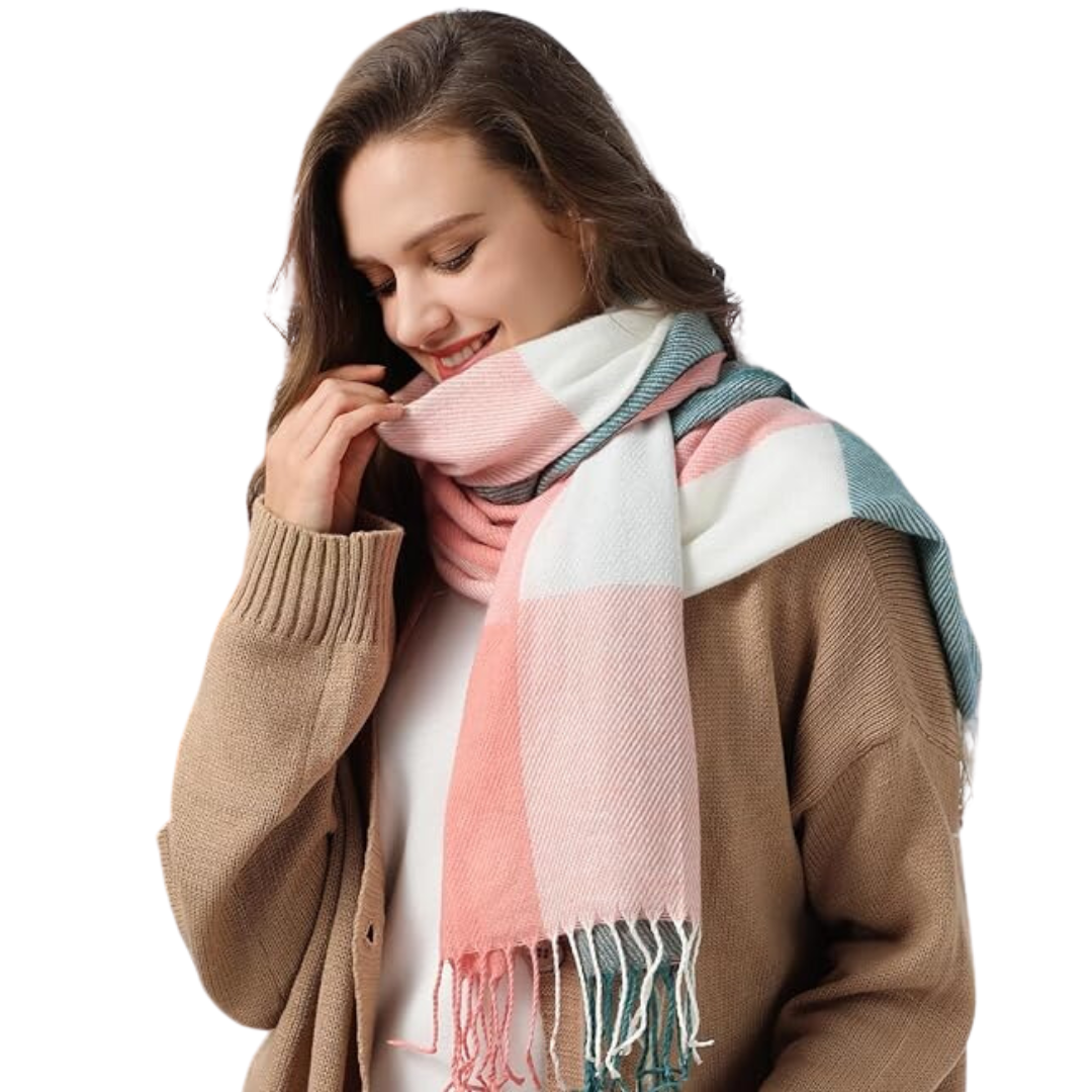 Dames Wintersjaal met Polyester en Zachte Luxe Drapeervorm