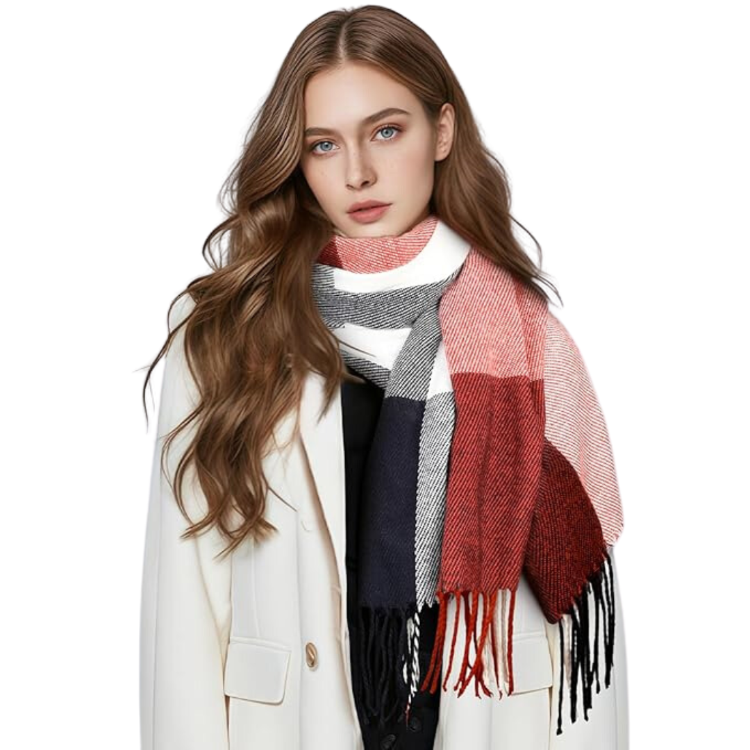 Dames Wintersjaal met Polyester en Zachte Luxe Drapeervorm