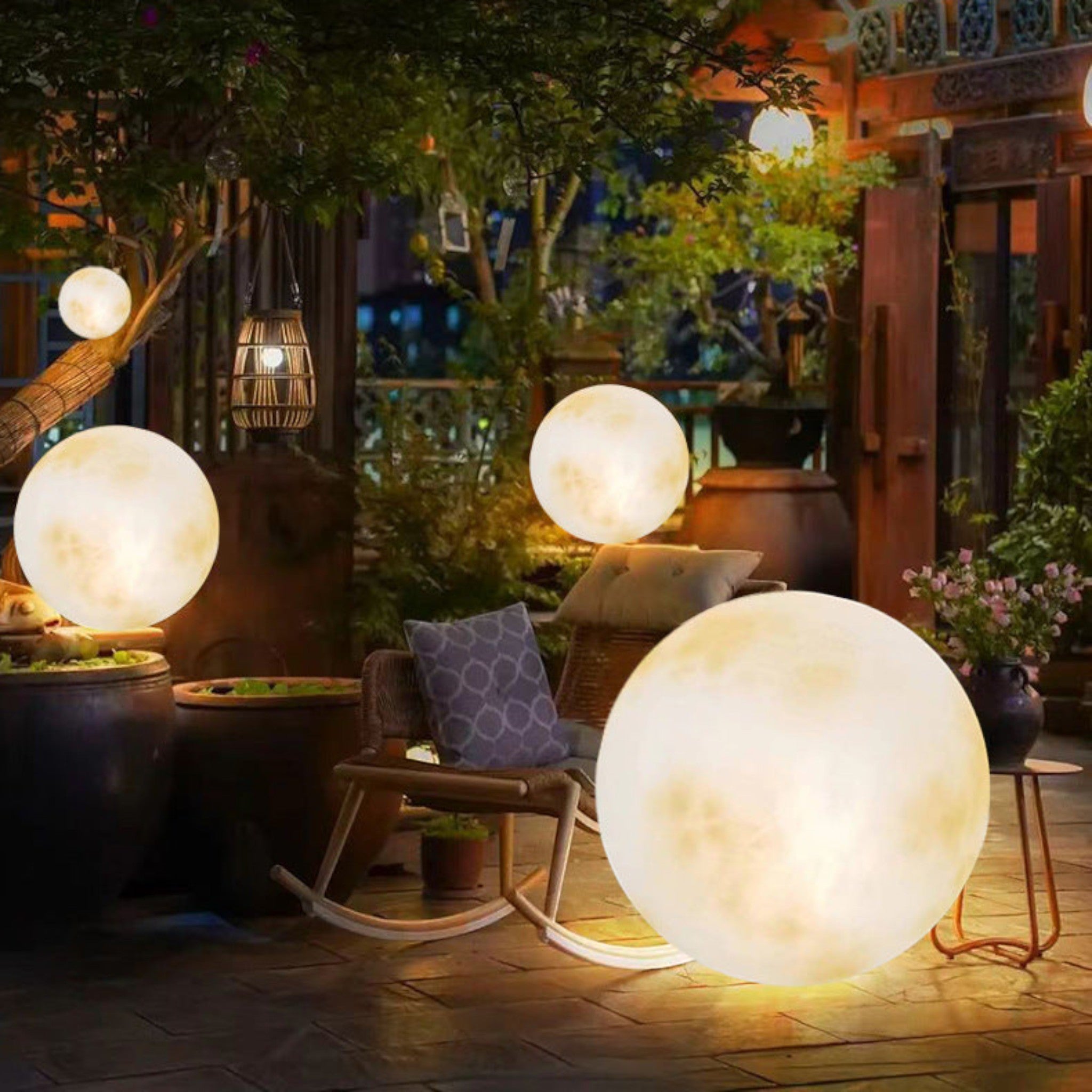 Maanlamp Voor Buiten Met Warm LED Licht
