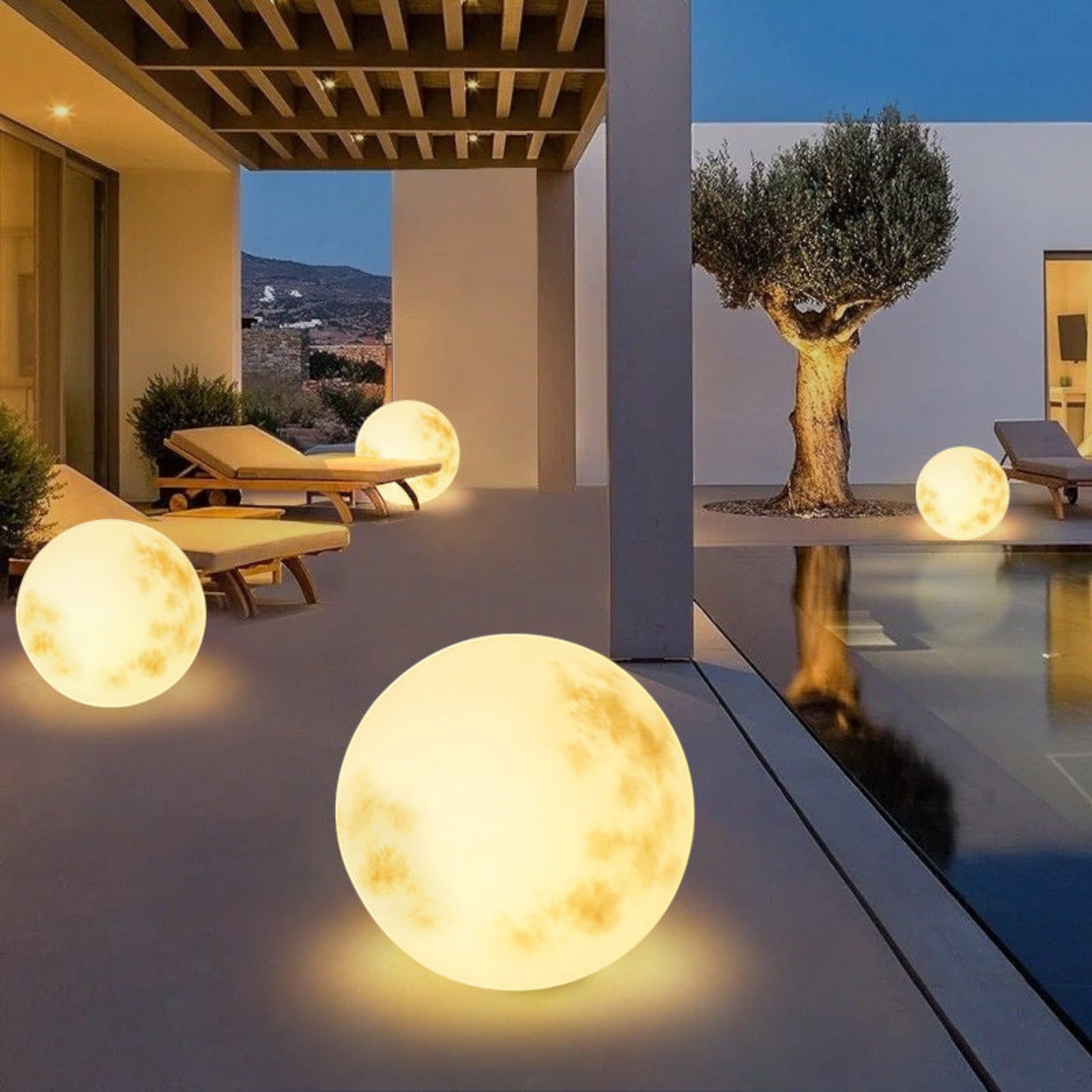 Maanlamp Voor Buiten Met Warm LED Licht