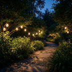 Solar Lichtslinger Met Ronde Lampen En Automatische Werking