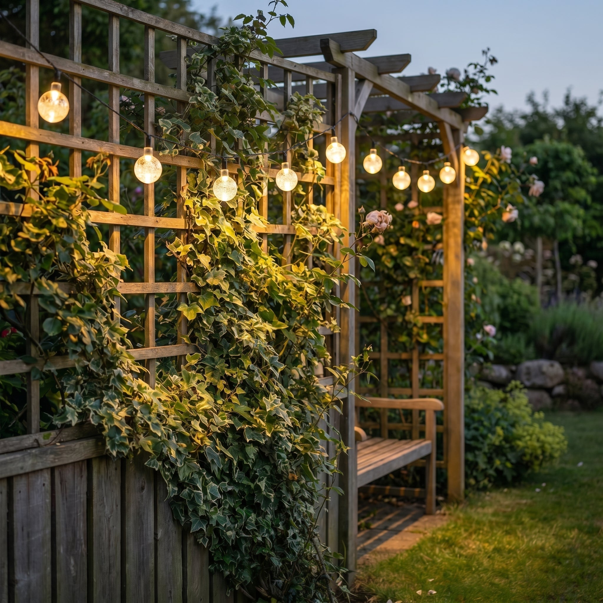 Solar Lichtslinger Met Ronde Lampen En Automatische Werking