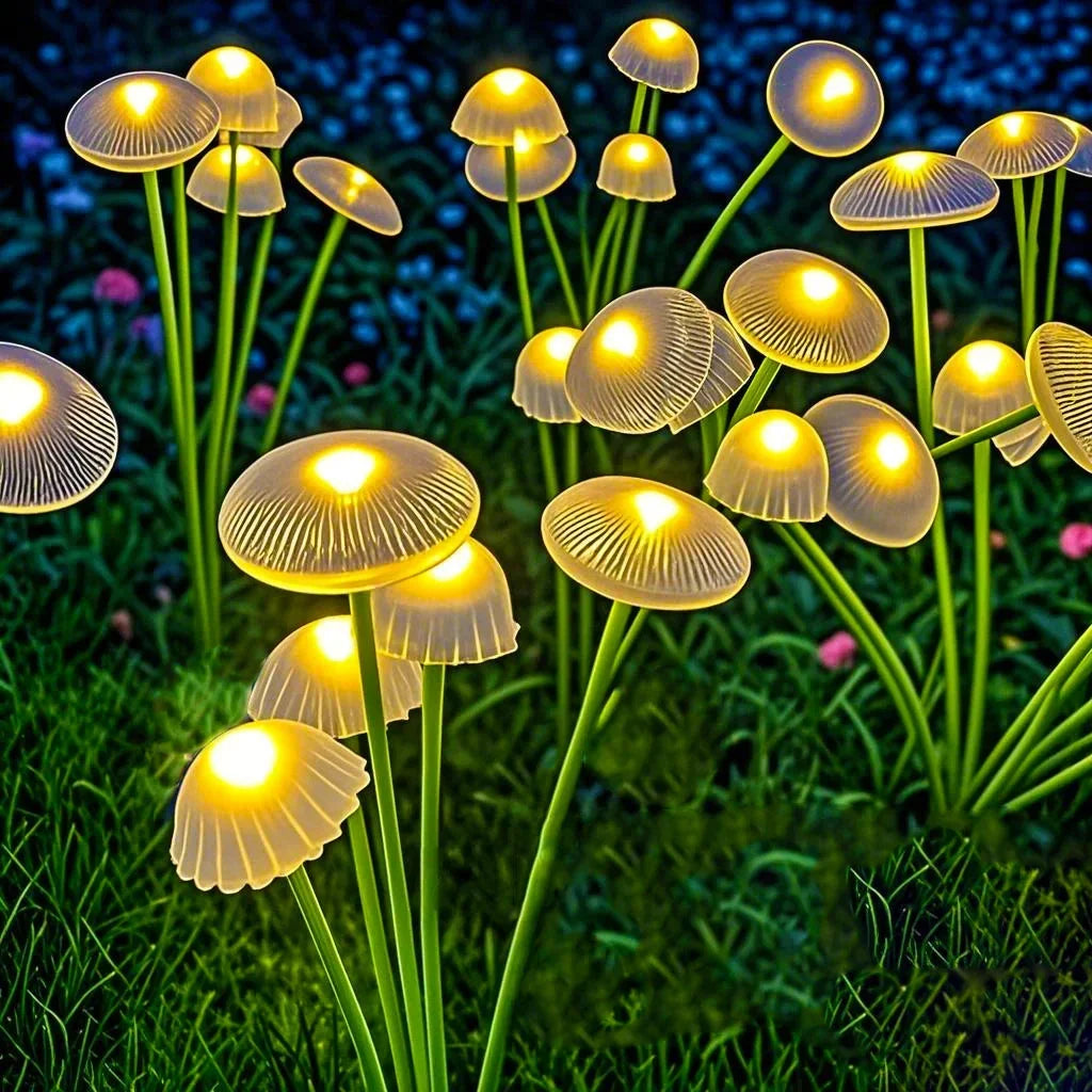 Solar Tuinlamp Met Bewegende Paddenstoelkoppen Voor Sfeervolle Tuinen