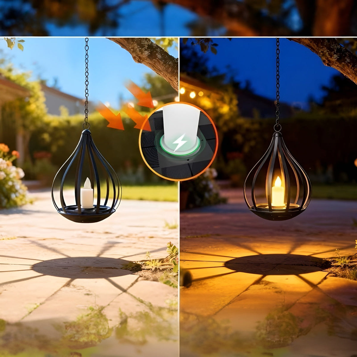 Solar Tuinlamp Met Druppelvorm En Warm LED-Licht