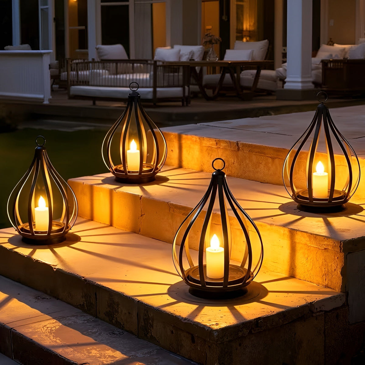 Solar Tuinlamp Met Druppelvorm En Warm LED-Licht