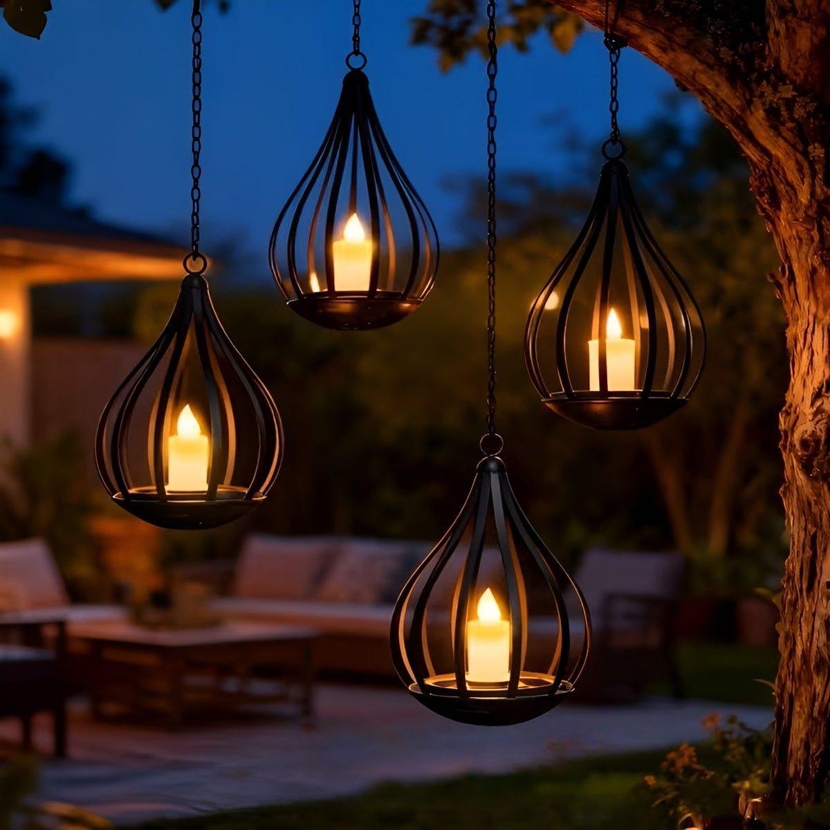 Solar Tuinlamp Met Druppelvorm En Warm LED-Licht