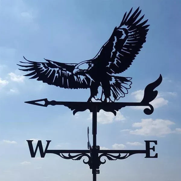 Roestvrijstalen Windwijzer met Decoratief Silhouet voor Dak en Tuin