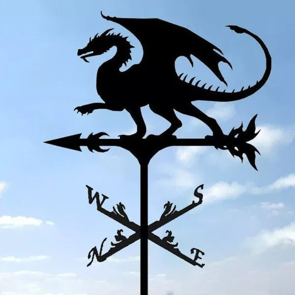 Roestvrijstalen Windwijzer met Decoratief Silhouet voor Dak en Tuin
