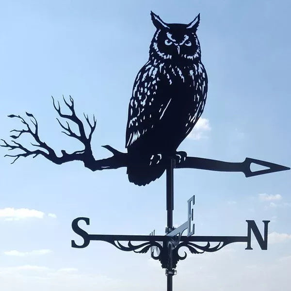 Roestvrijstalen Windwijzer met Decoratief Silhouet voor Dak en Tuin