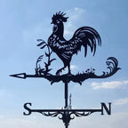 Roestvrijstalen Windwijzer met Decoratief Silhouet voor Dak en Tuin