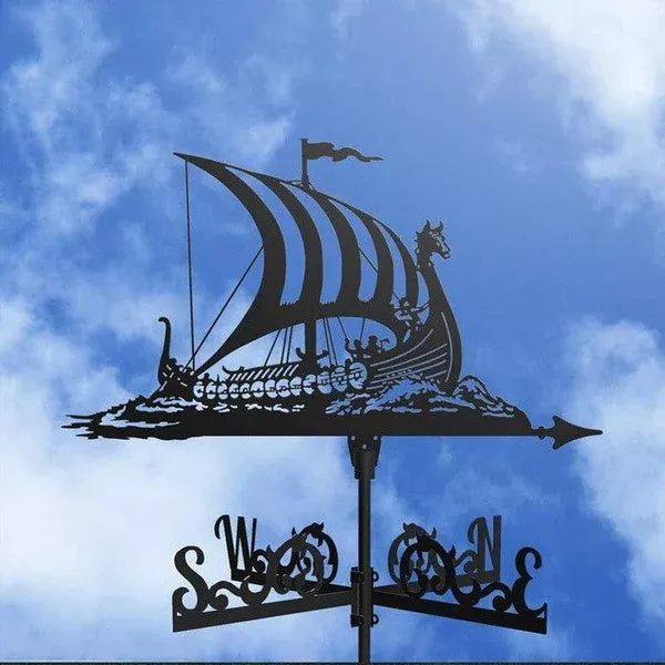 Roestvrijstalen Windwijzer met Decoratief Silhouet voor Dak en Tuin