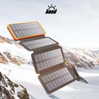 Opvouwbare powerbank met zonnepanelen en dubbele USB-uitgang