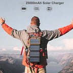 Opvouwbare powerbank met zonnepanelen en dubbele USB-uitgang