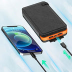 Opvouwbare powerbank met zonnepanelen en dubbele USB-uitgang