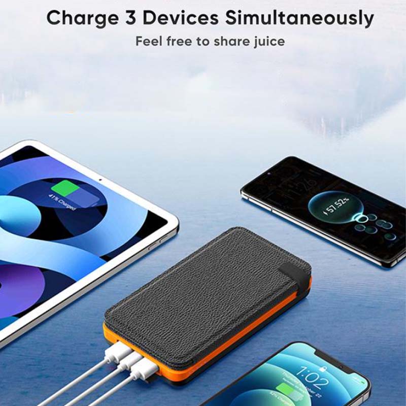 Opvouwbare powerbank met zonnepanelen en dubbele USB-uitgang