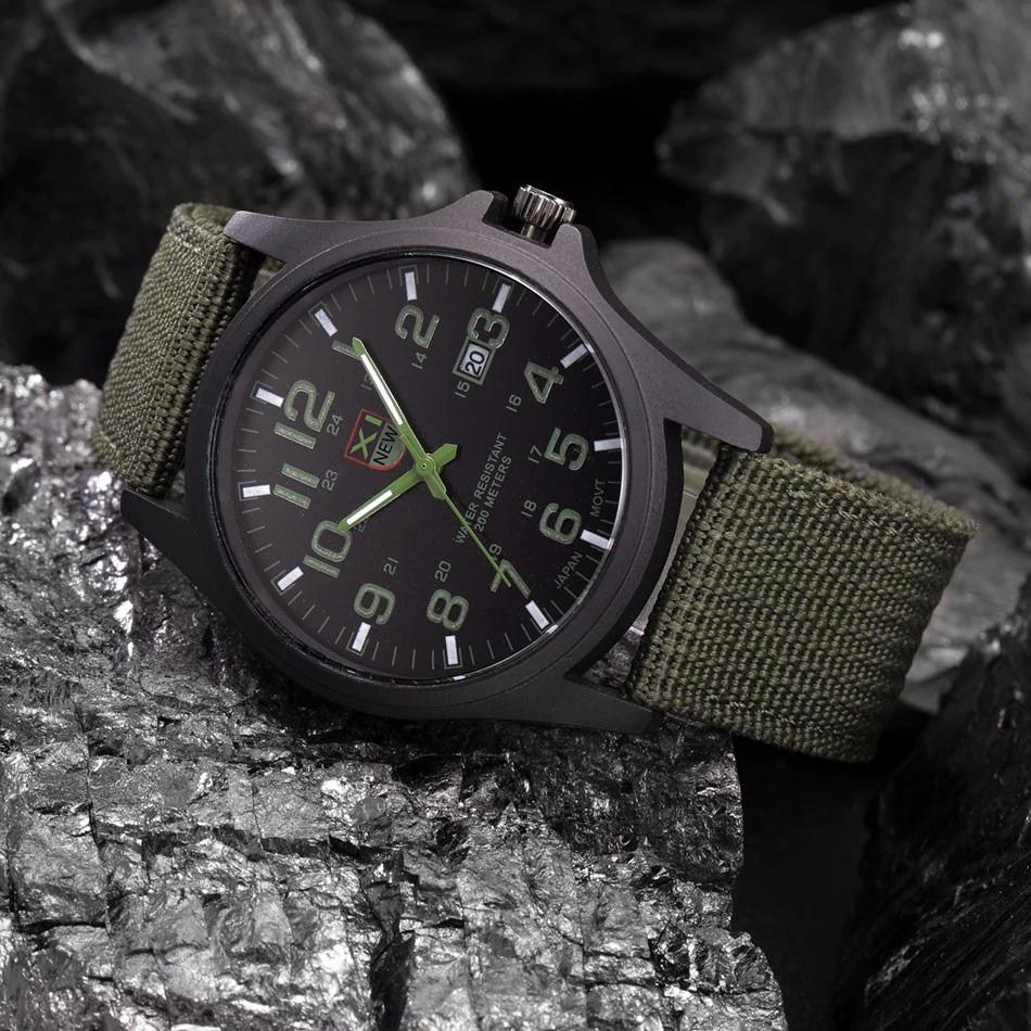 Heren Tactisch Horloge Met Schokbestendige Behuizing En Waterdichte Constructie