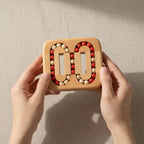 Draaipuzzel van Hout met Kralenbanen voor Schuiven en Patronen Maken