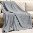 Luchtige katoenen mousseline plaid met zachte structuur
